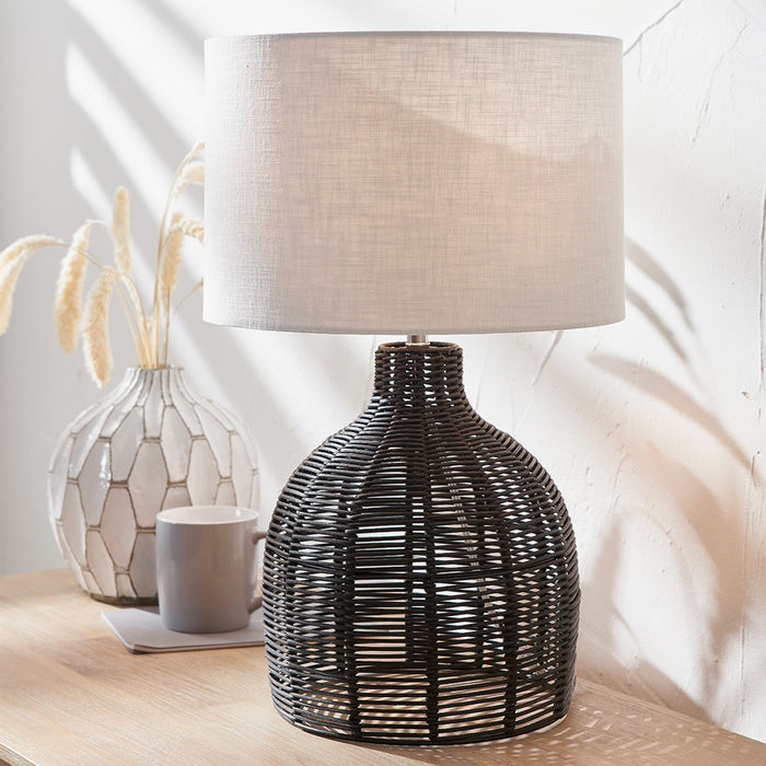 Varris Rattan Lamp & Shade