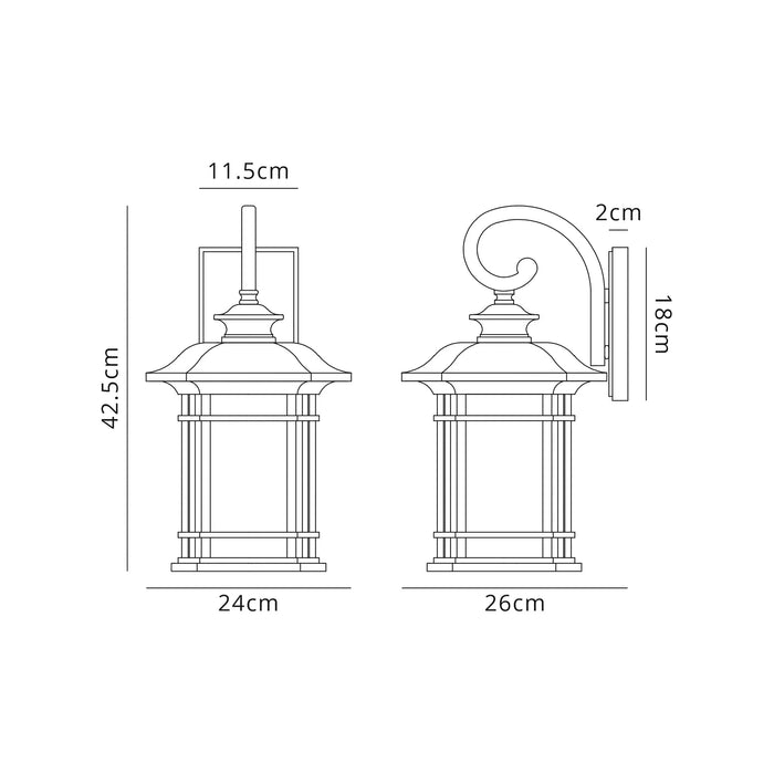 Blenheim Large Lantern Wall Light