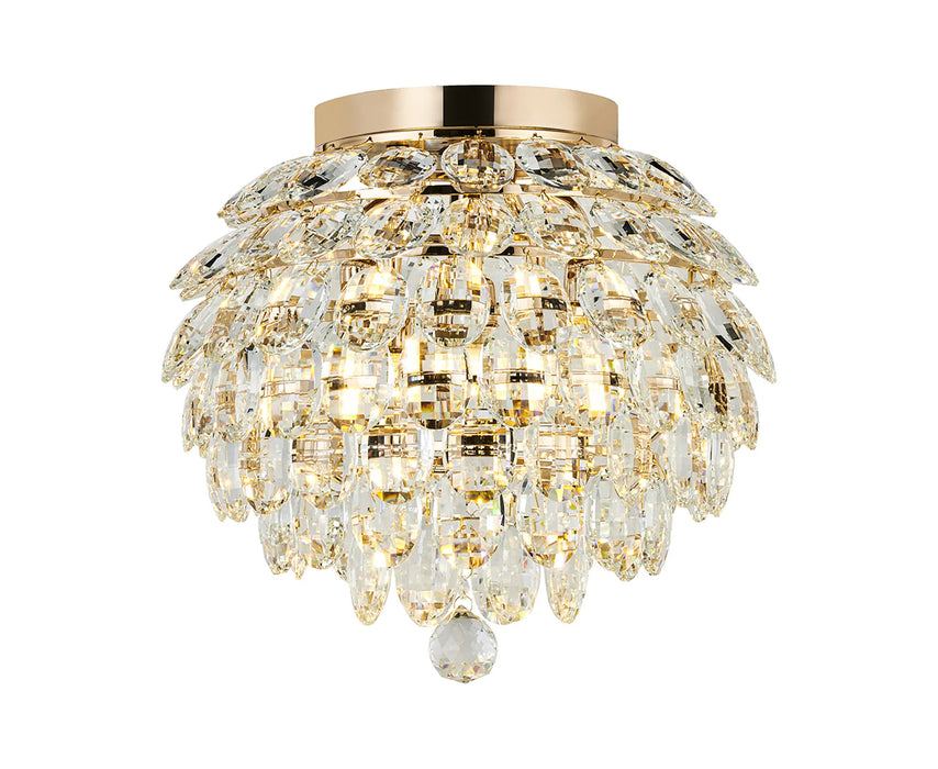 Skye Crystal Semi Flush 3 / 5 / 8 Light - IP Rated 💧