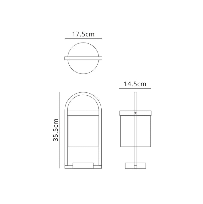 Haldana Small Post Lamp