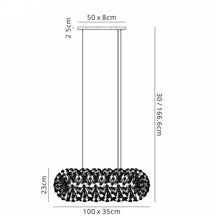 Galaxy Oblong Bar 100cm & 145cm