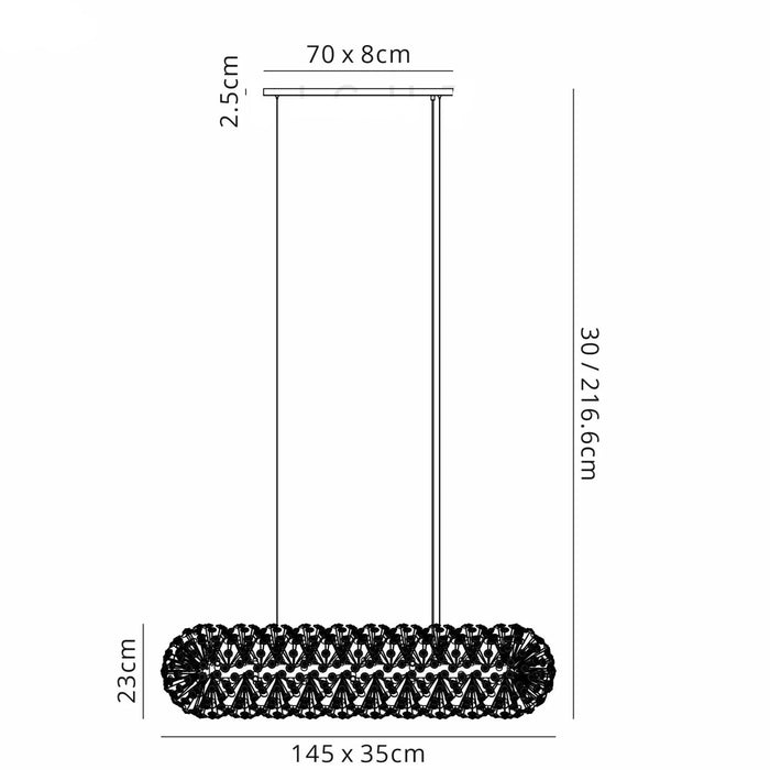 Galaxy Oblong Bar 100cm & 145cm