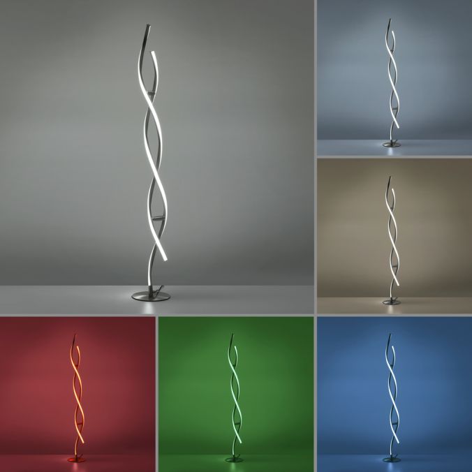 Stefan RGB Remote Control Floor Lamp - Colour Changing