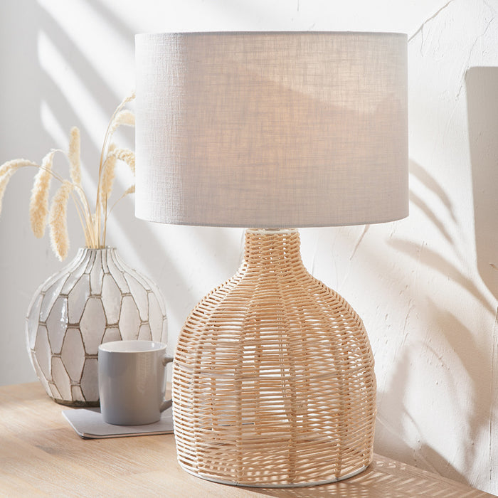 Varris Rattan Lamp & Shade