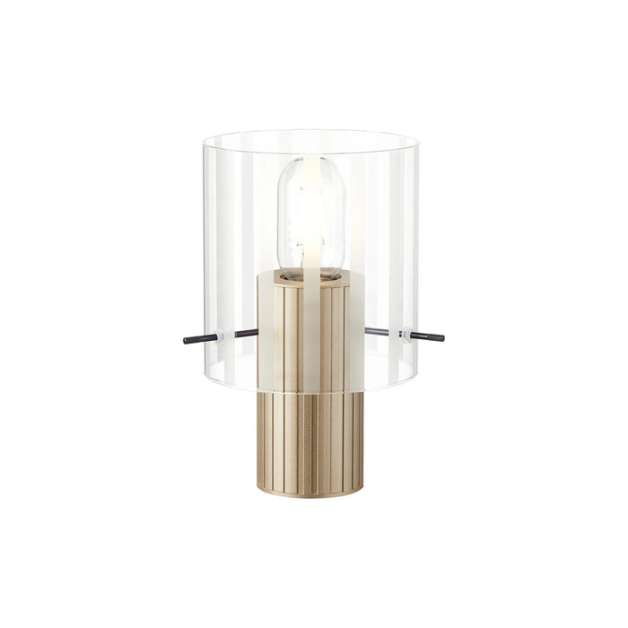 Lavish Ribbed Gold Table Lamp