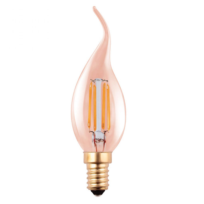 LED E14 4w Amber Flame Tip Candle