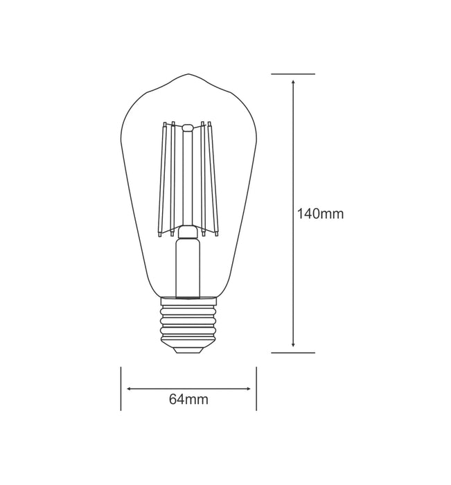 LED E27 4W & 6.5W Pear Amber Warm White