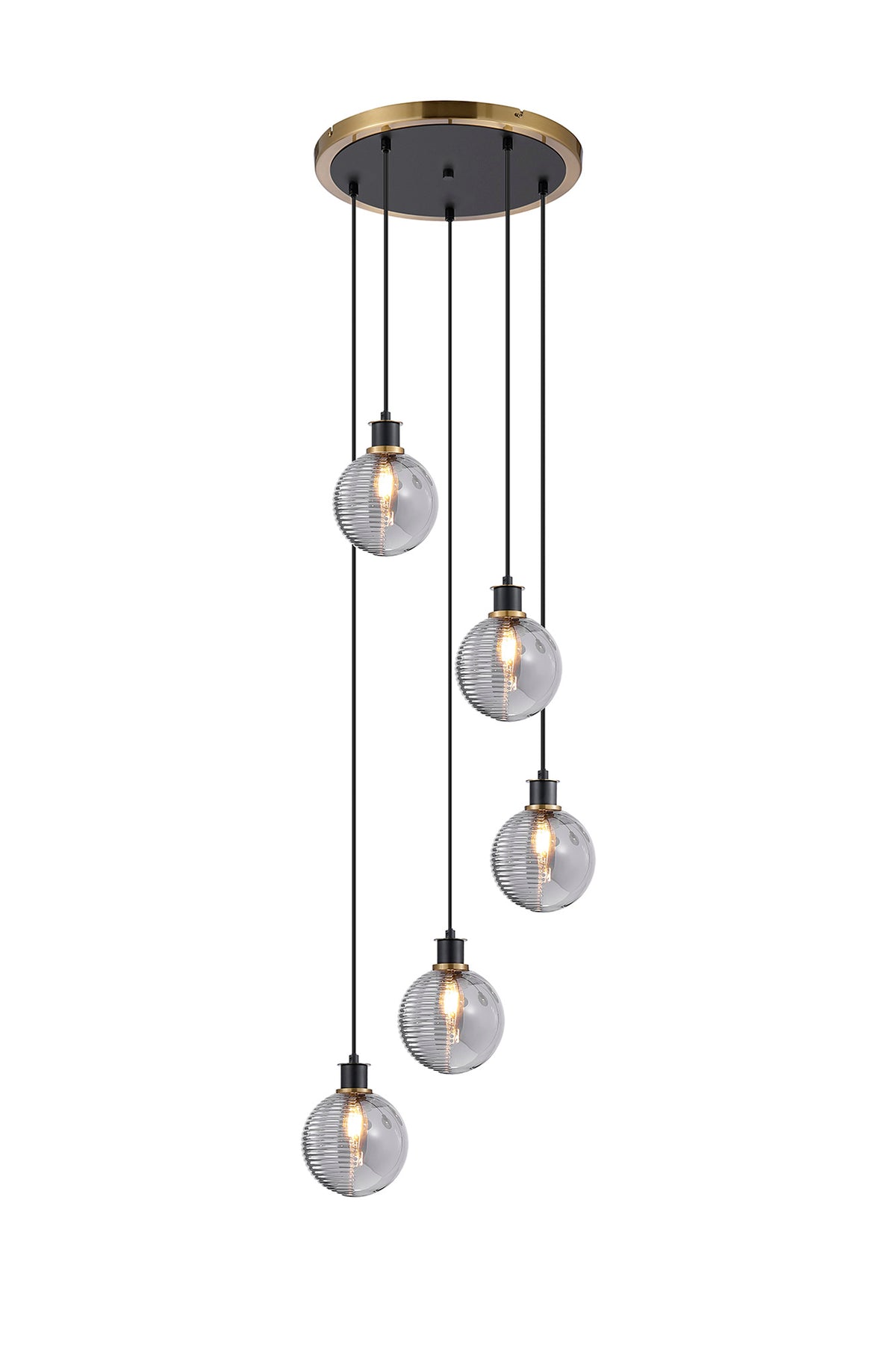 Duncan 5 Light Cluster (Various Glass Options) — Exclusive Lighting Ltd